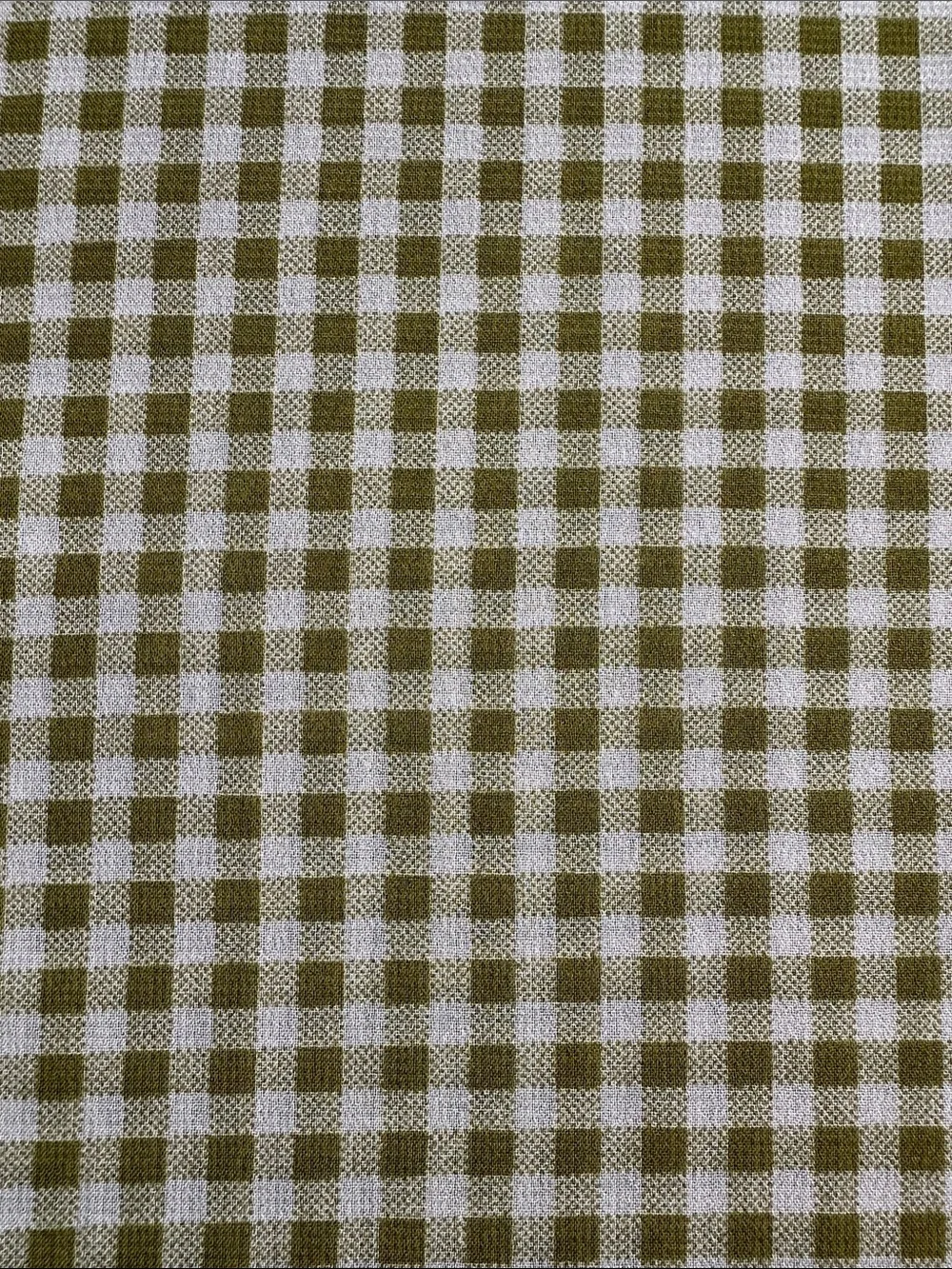 il mondo di angelo Scarf— Olive Check Pattern